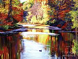 David Lloyd Glover Autumn Reflections painting